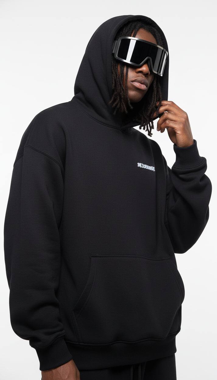Seasmoke Calligraphy Black Hoodie