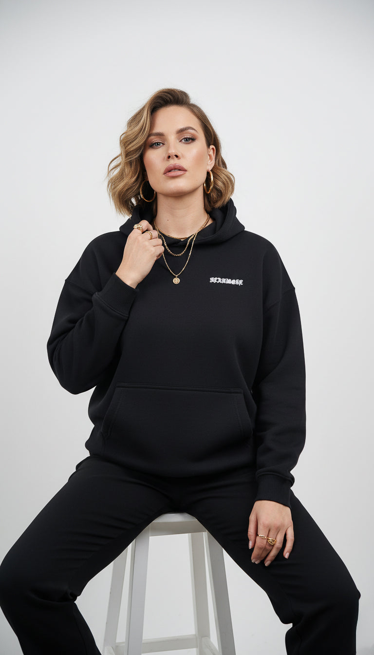 Seasmoke Calligraphy Black Hoodie