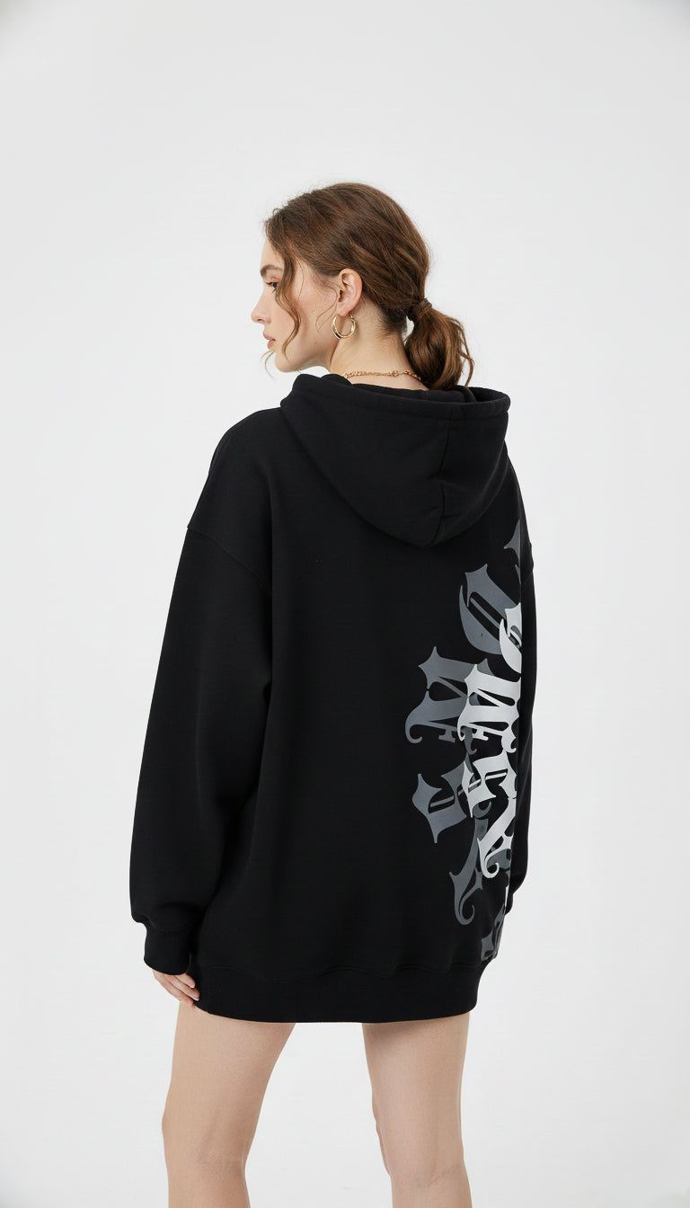 Seasmoke Calligraphy Black Hoodie