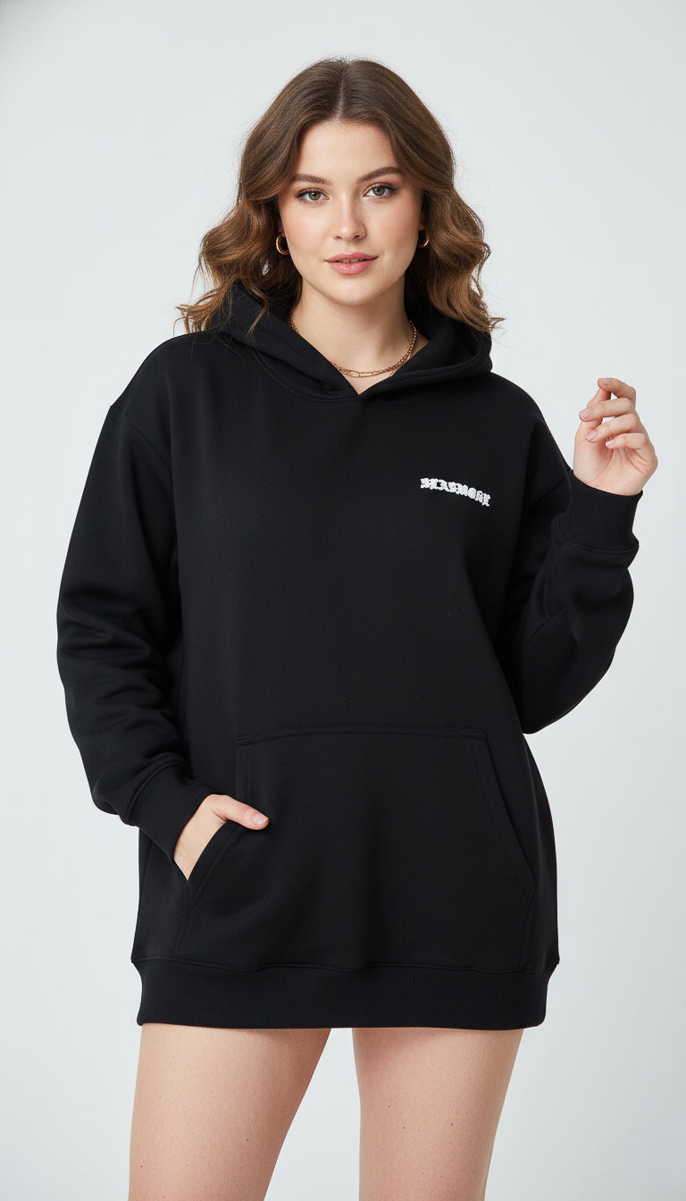 Seasmoke Calligraphy Black Hoodie