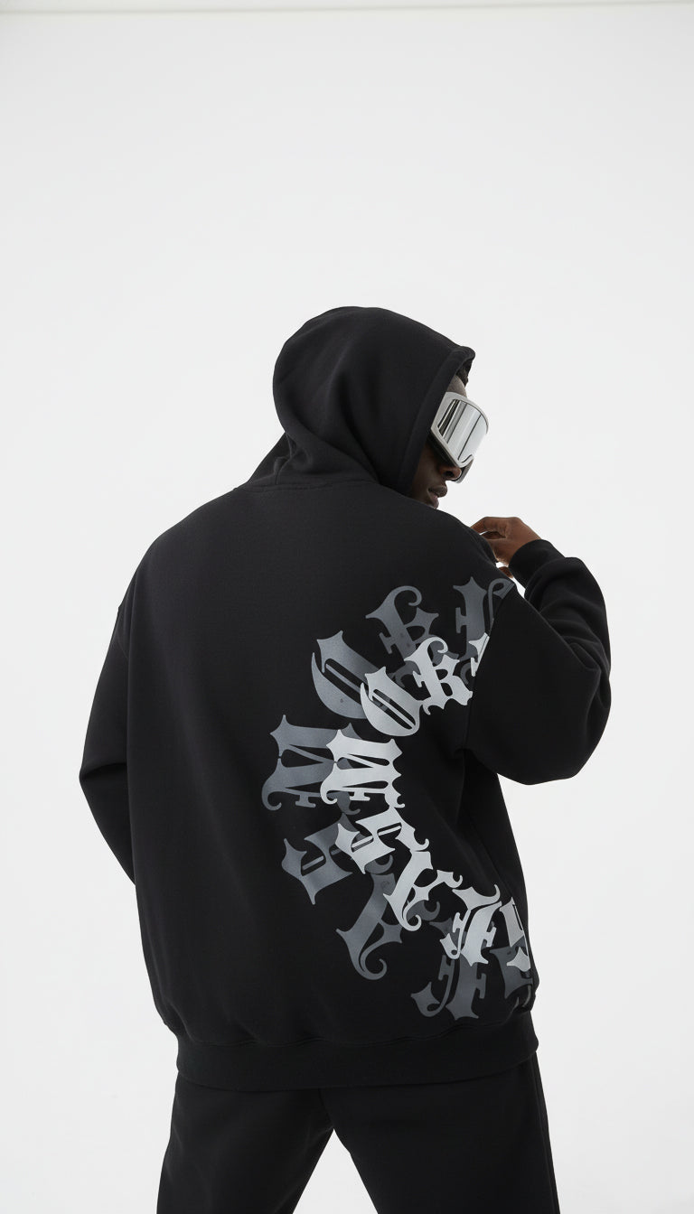Seasmoke Calligraphy Black Hoodie